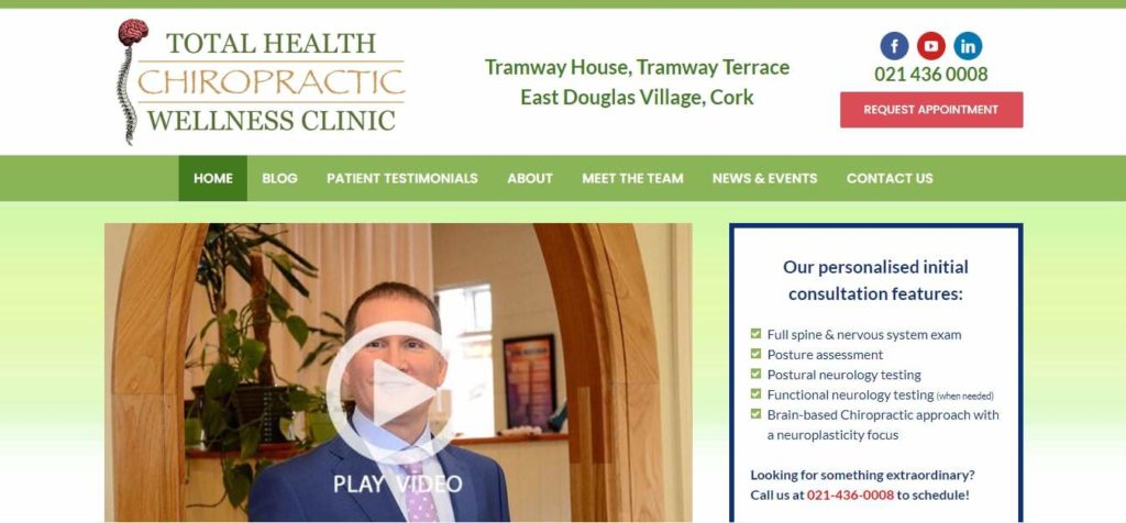 Total Health Chiropractic Wellness Clinic Homepage
