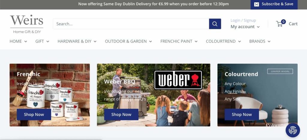Weirs of Baggott Street Homepage