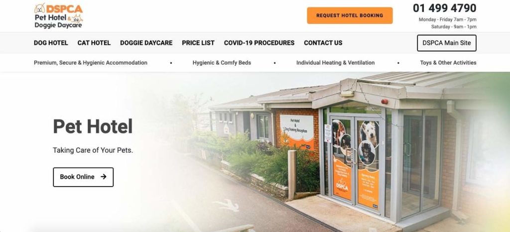DSPCA Pet Hotel and Doggie Daycare Homepage