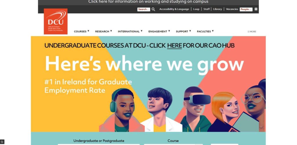 Dublin City University's Homepage