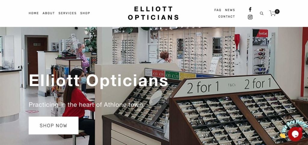 Elliott Opticians Homepage