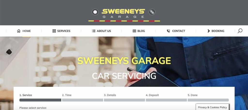 Sweeneys Garage Homepage