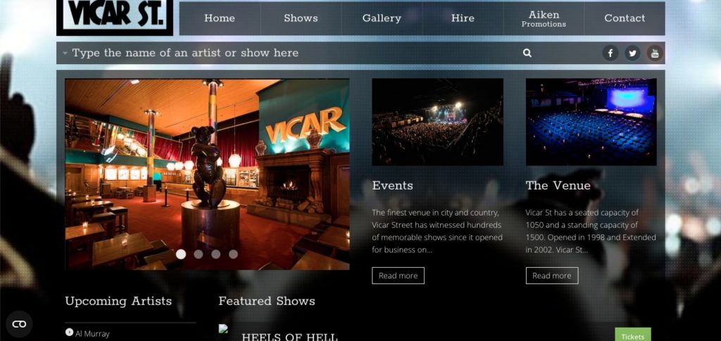 Vicar Street Homepage