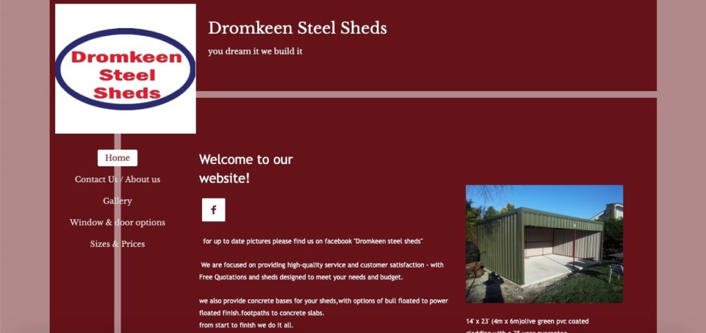 Dromkeen Steel Sheds Homepage