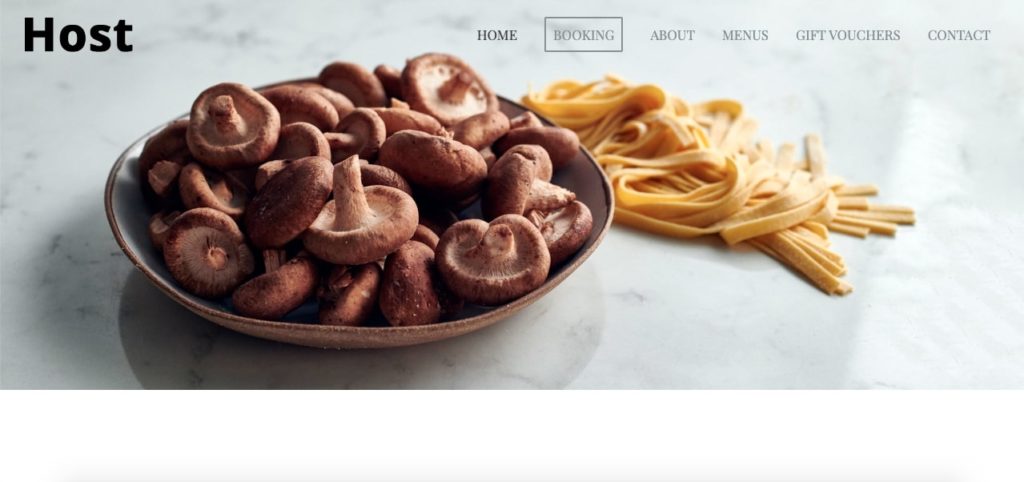 Host Restaurant's Homepage