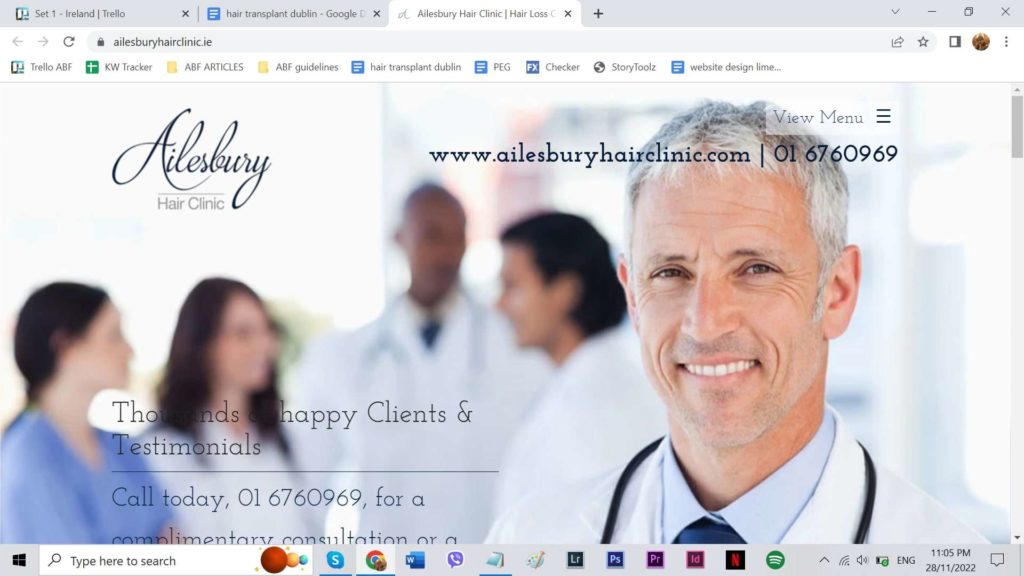 Ailesbury Hair Clinic's Homepage