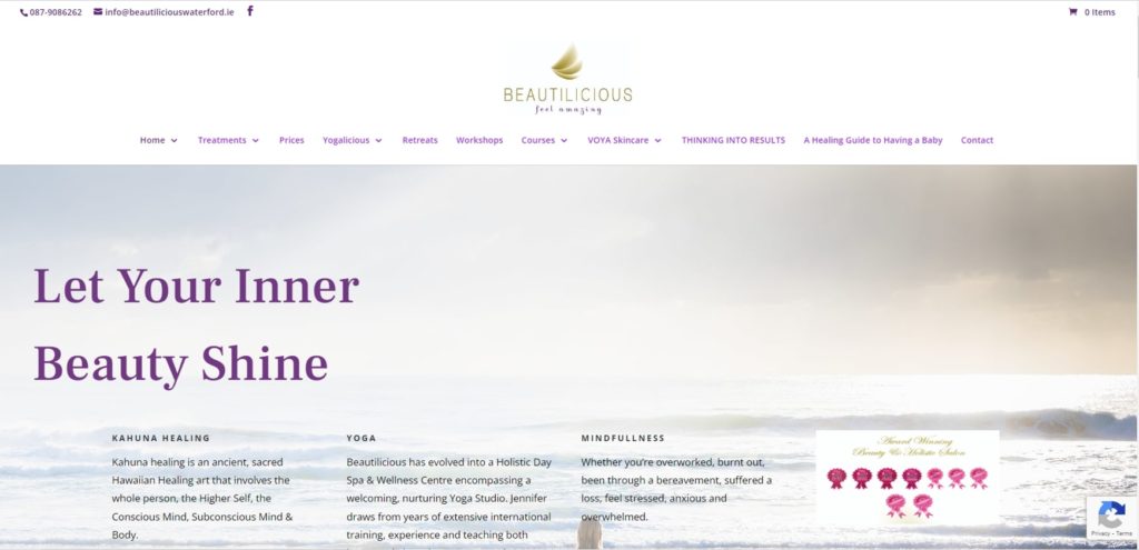 Beautilicious Homepage