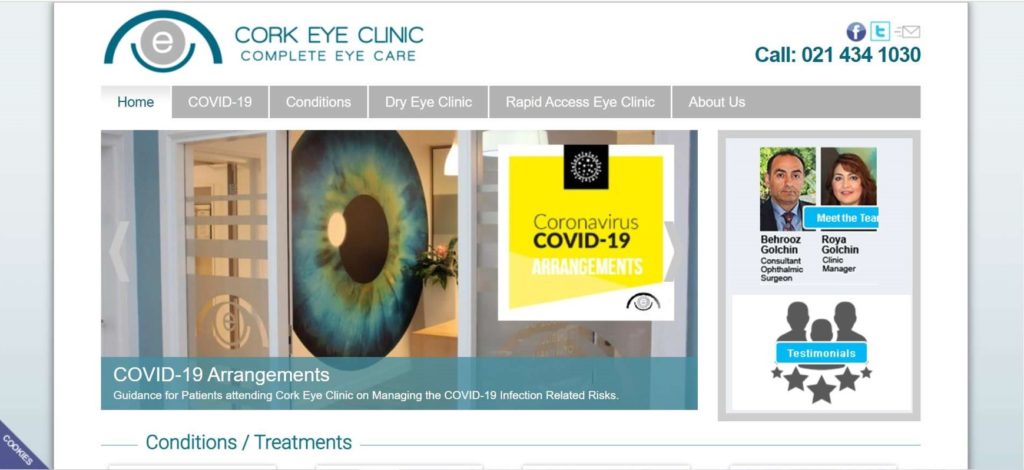 Cork Eye Clinic's Homepage