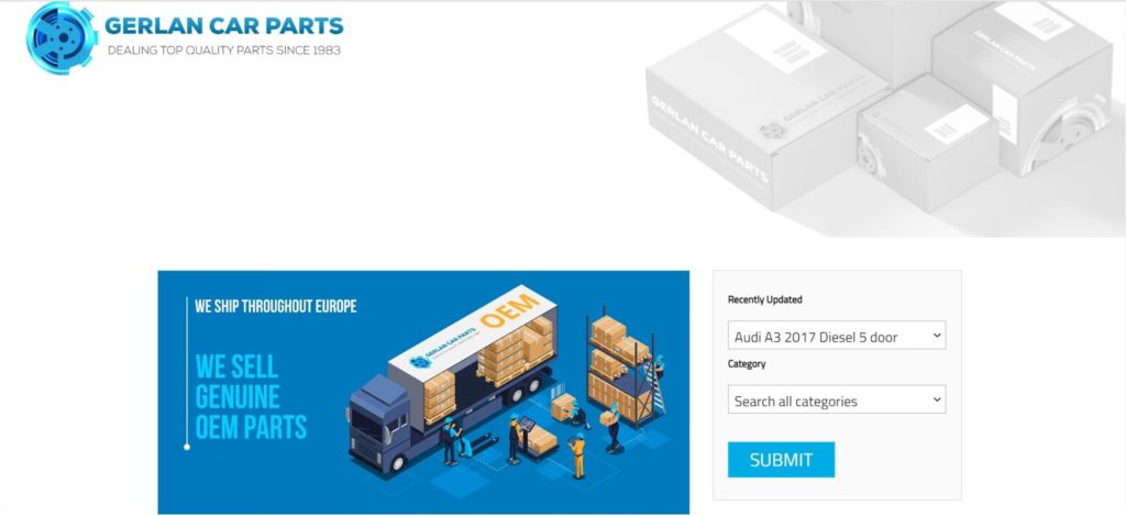 Gerlan Car Parts Homepage