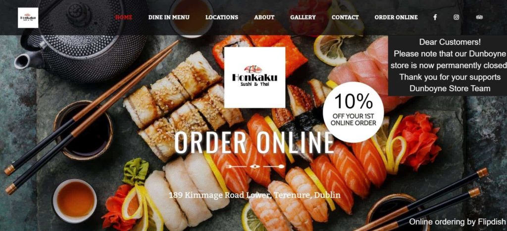Honkaku Sushi & Thai Restaurant's Homepage