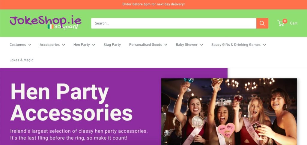 Jokeshop Ireland's Homepage