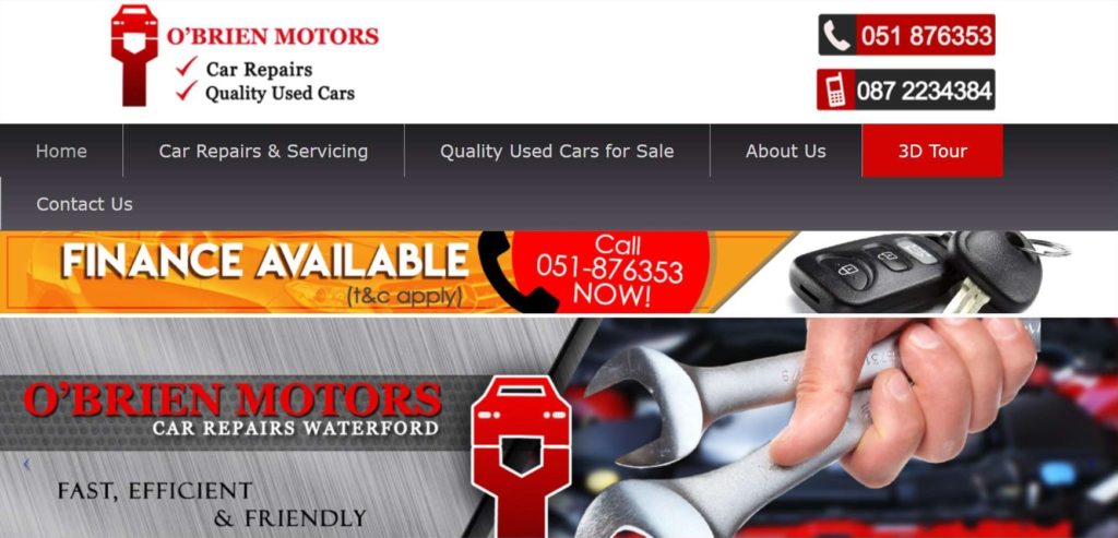 O’Brien Motors Homepage