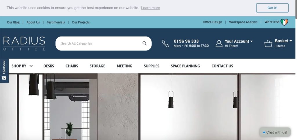 Radius Office Furniture's Homepage