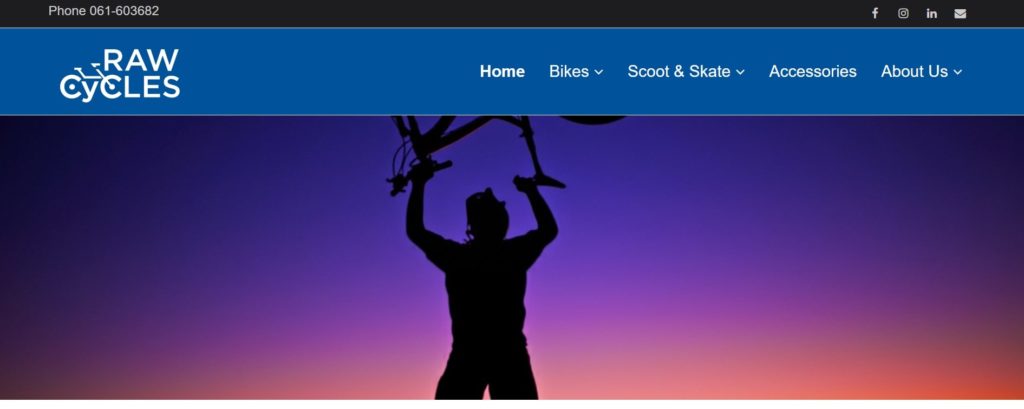 Raw Cycles Homepage