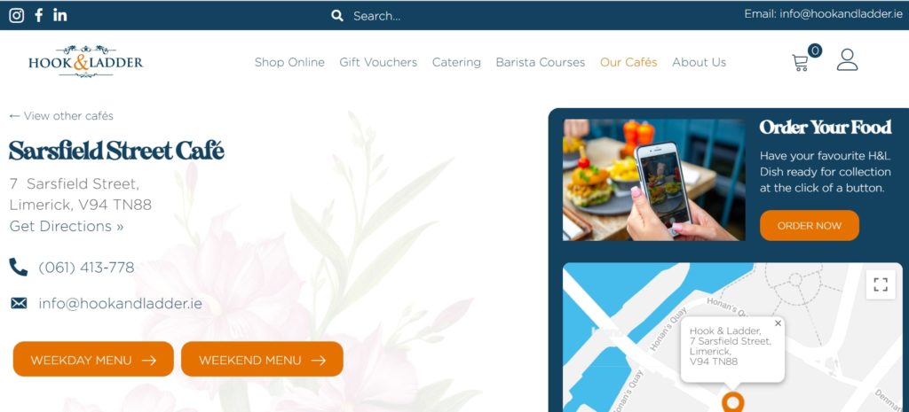 Sarsfield Street Cafe by Hook & Ladder 's Homepage