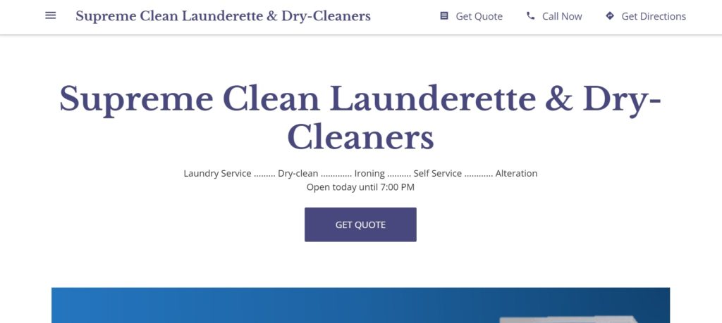 Supreme Clean Launderette & Dry-Cleaners Homepage