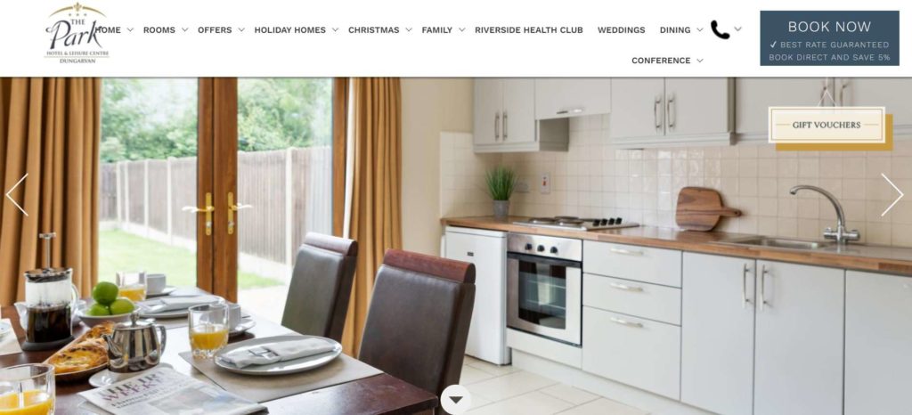 The Park Hotel and Leisure Center's Homepage