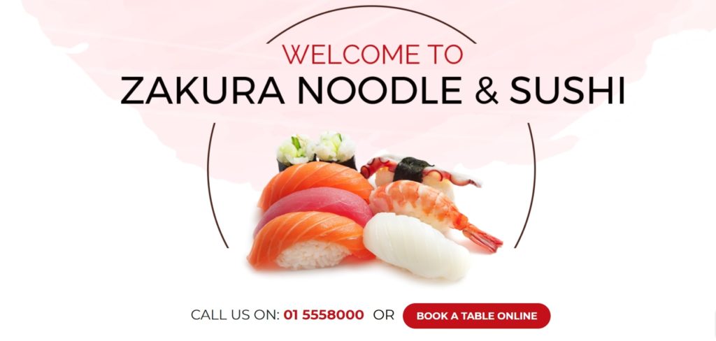 Zakura Noodle & Sushi Restaurant's Homepage