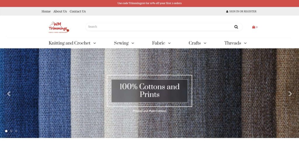WM Trimmings Homepage