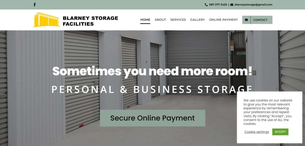 Blarney Storage Facilities Homepage