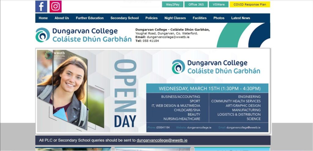 Dungarvan College's Homepage
