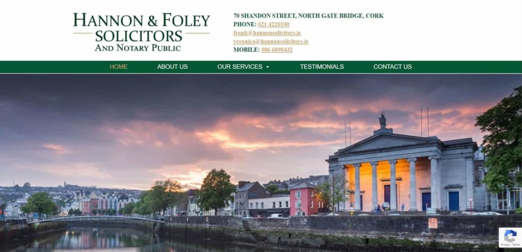 Hannon & Foley Solicitors Homepage