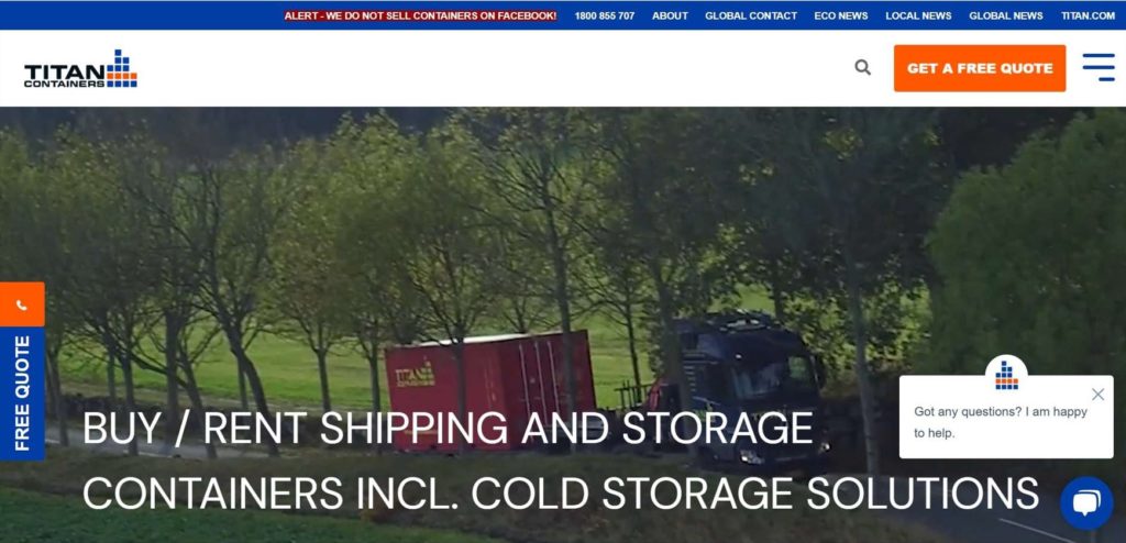Titan Containers Homepage