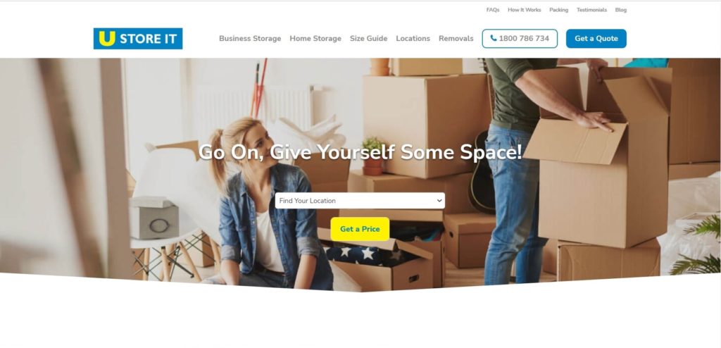 U Store It's Homepage