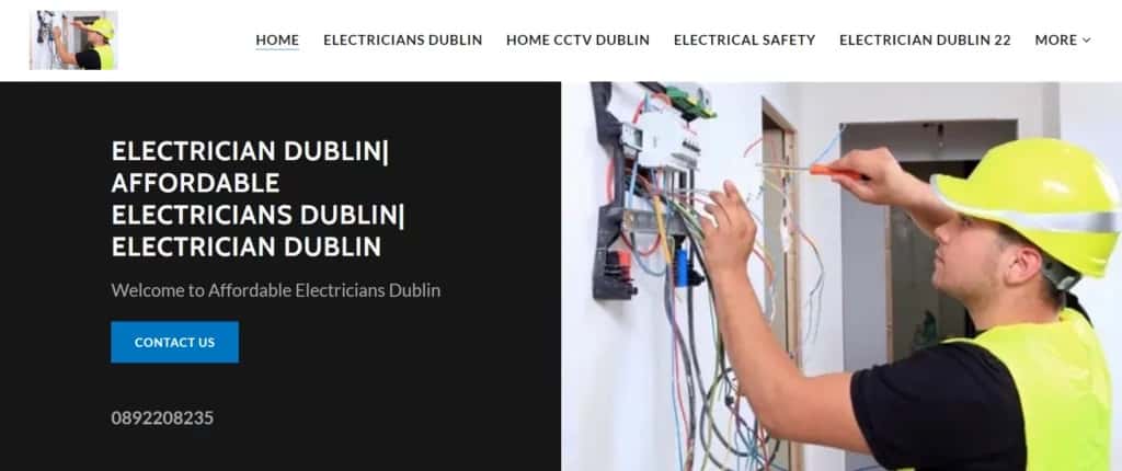 Affordable Electricians Dublin Homepage