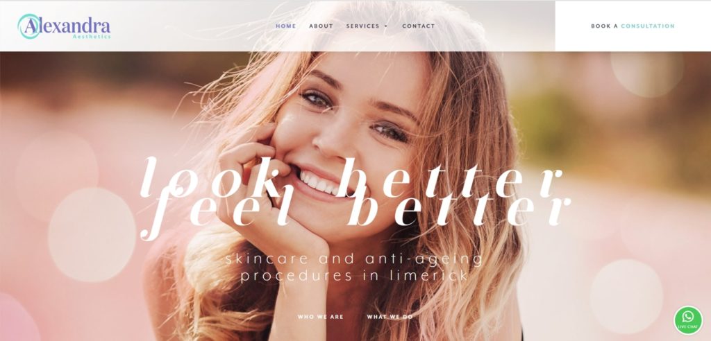 Alexandra Aesthetics Homepage