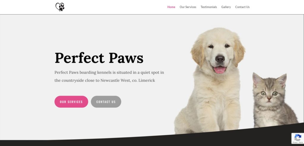 Perfect Paws Homepage