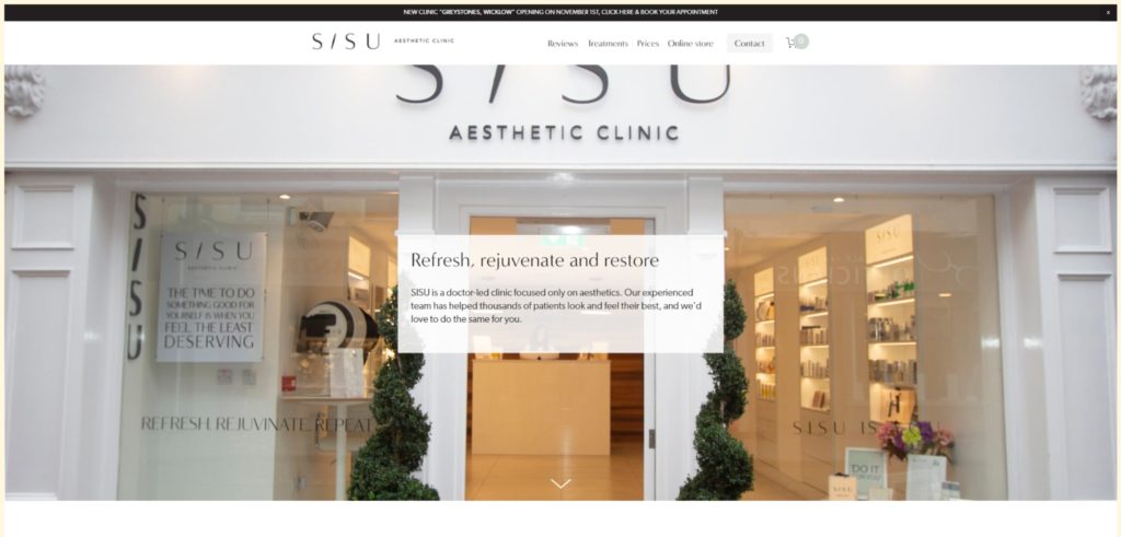 SISU Aesthetic Clinic's Homepage