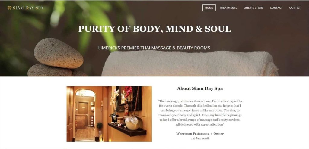 Siam Day Spa's Homepage