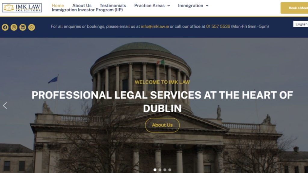 IMK Law Solicitors Homepage