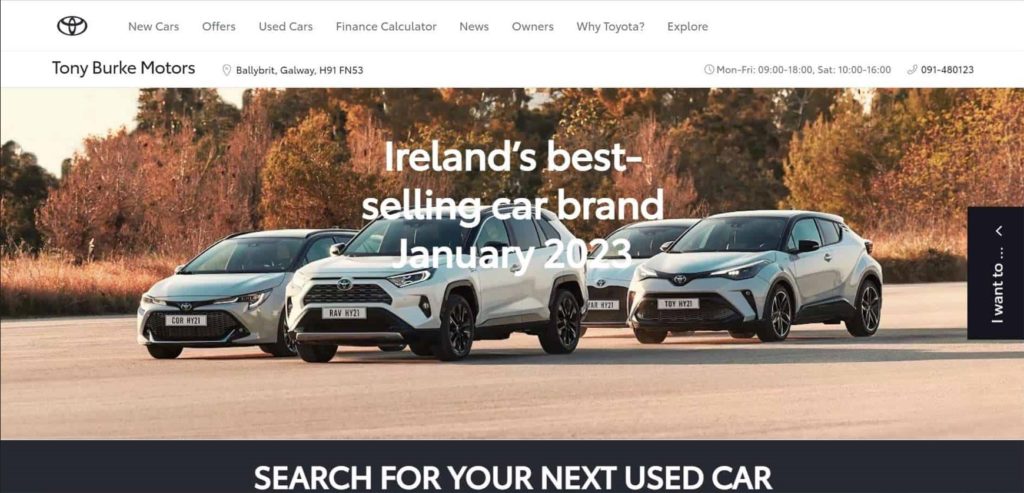Tony Burke Motors Homepage