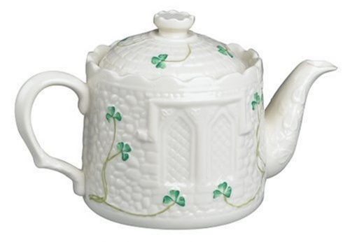 Belleek Irish Pottery Castle Teapot