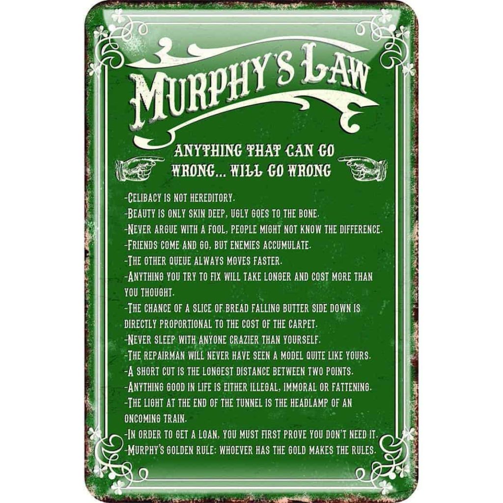 Irish Metal Sign of Murphy’s Law