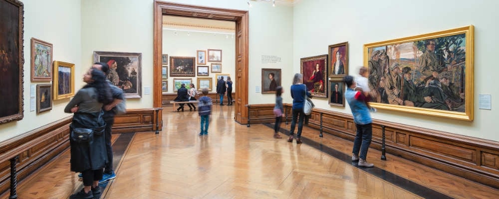 Attend art exhibitions at Crawford Art Gallery