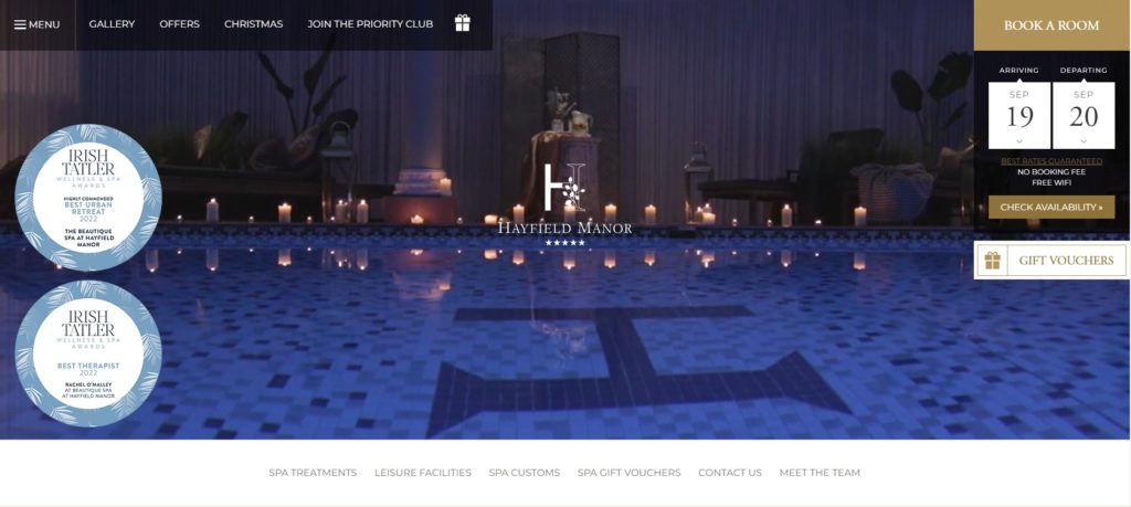 Hayfield Manor Hotel's Homepage