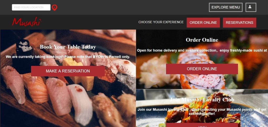 Musashi IFSC Noodle & Sushi Bar's Homepage