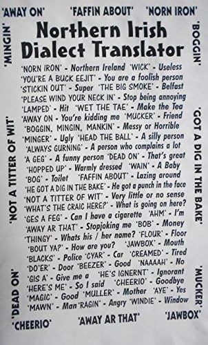 Northern Irish Dialect Translator Tea Towel