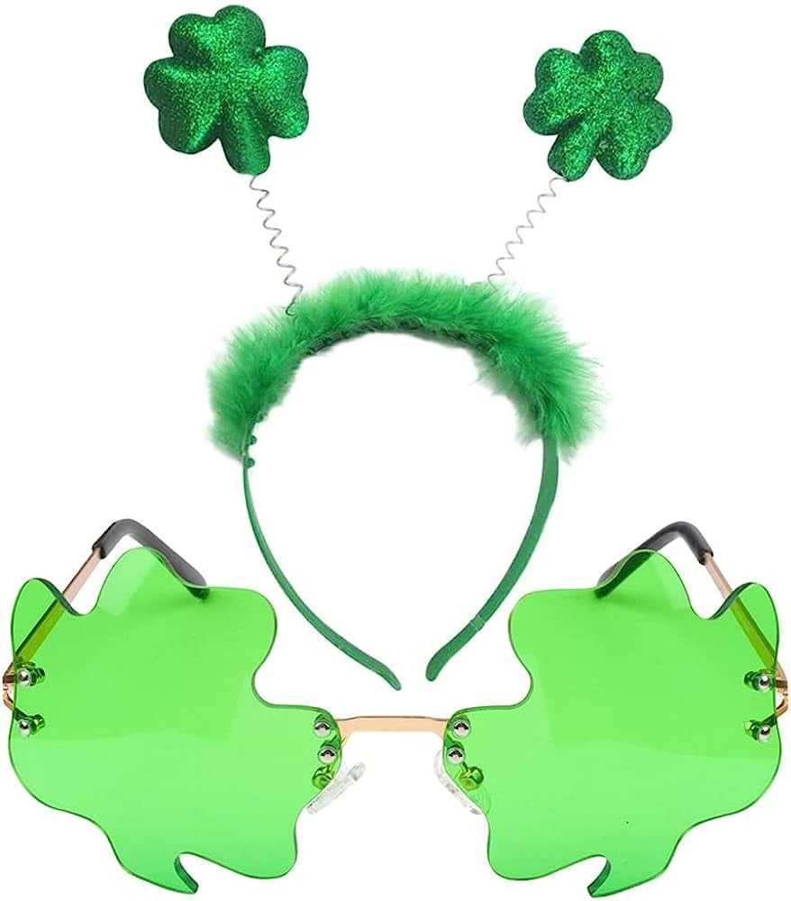 Shamrock-shaped Sunglasses and Headband