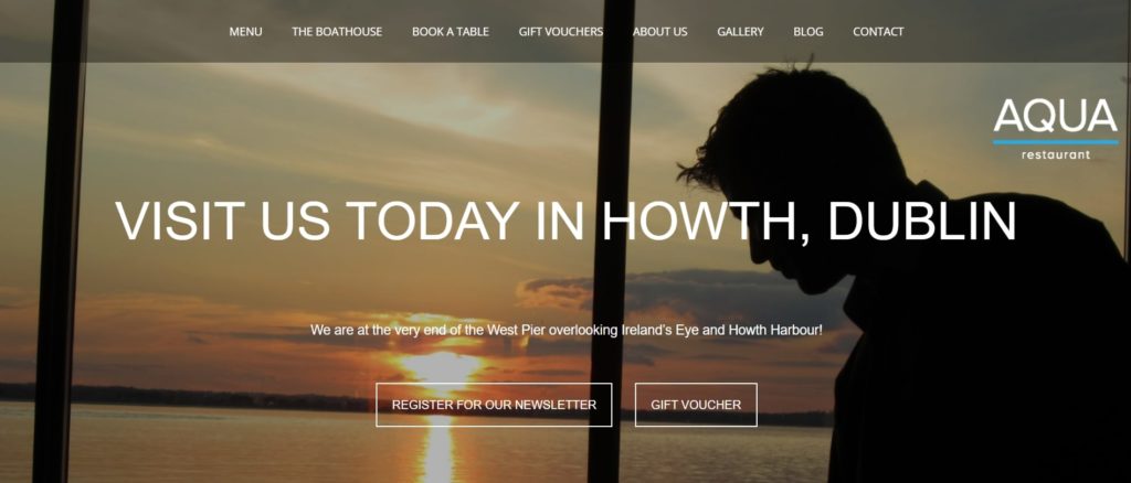 Aqua Restaurant's Homepage