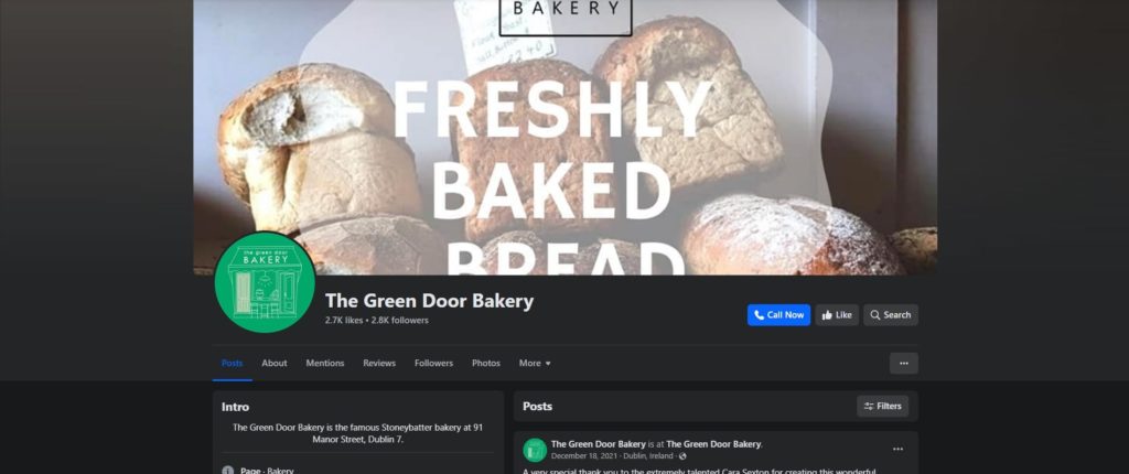 Green Door Bakery's Homepage