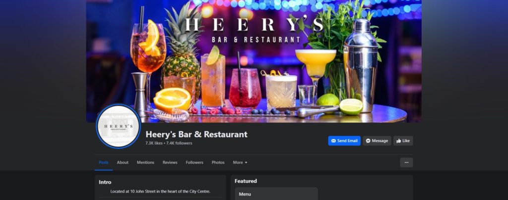 Heery's Bar & Restaurant's Homepage