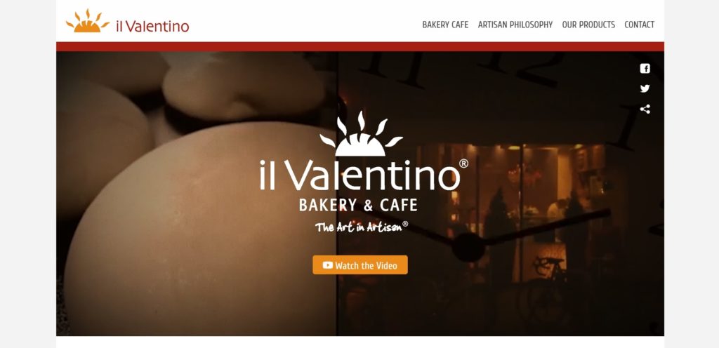 Il Valentino Bakery & Cafe's Homepage