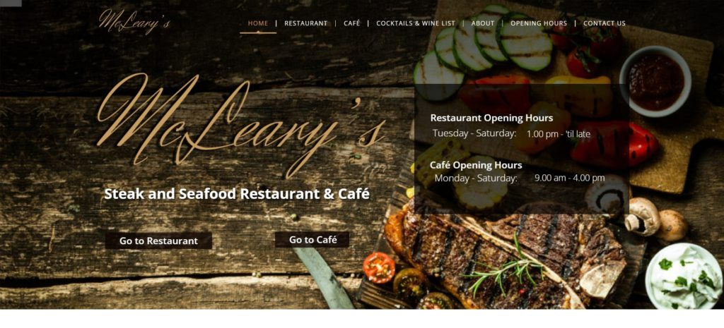 McLeary's Restaurant's Homepage