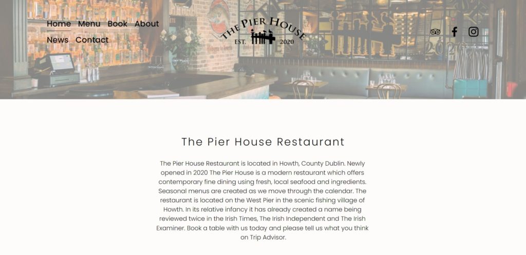 The Pier House Restaurant Howth's Homepage