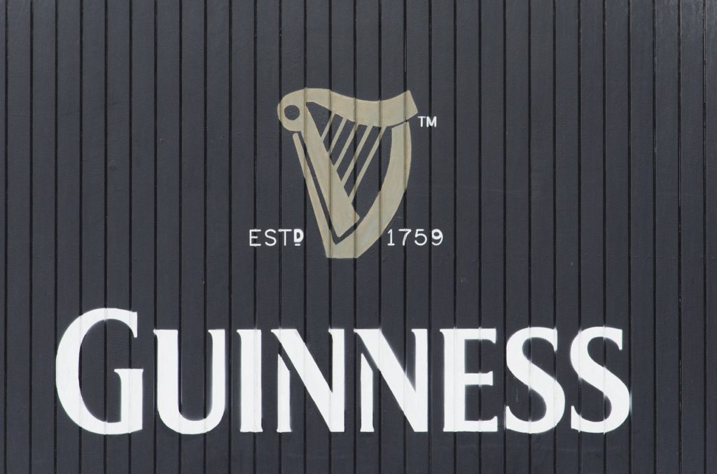 The harp is a symbol of both Ireland and Guinness