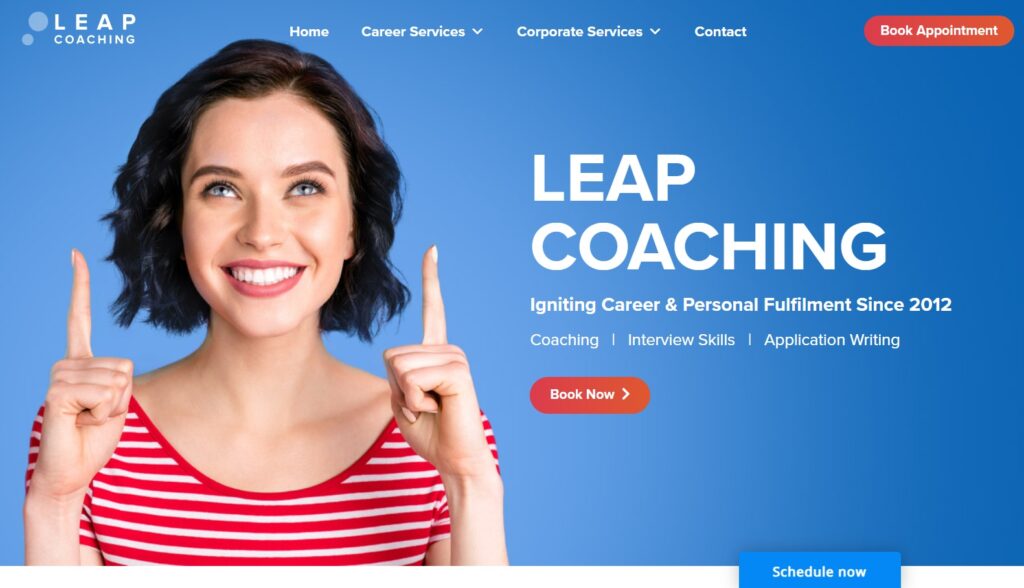 leap coaching homepage